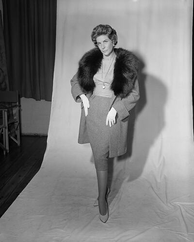 Ball & Welch Ltd, Woman Modelling an Outfit, Melbourne, 10 Mar 1960