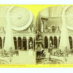 Stereograph - 'Case of Australian Gold and Gold Washing Apparatus', Victorian Gold Display, London International Exhibition, 1862