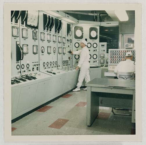 Workers In Coating Track Monitor Room, Kodak Factory, Coburg, circa 1960s