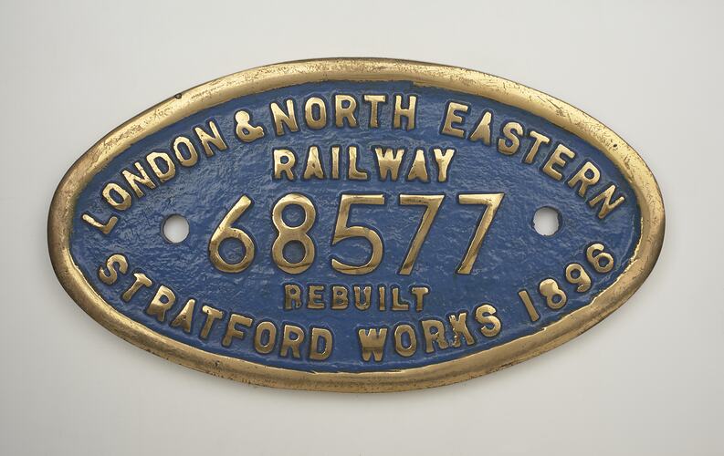 Locomotive Builders Plate - LNER, 1896