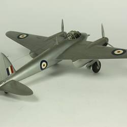 Silver model aeroplane.