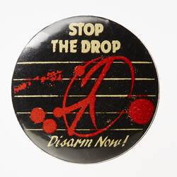 Badge - Stop the Drop Disarm Now (part of), 1983