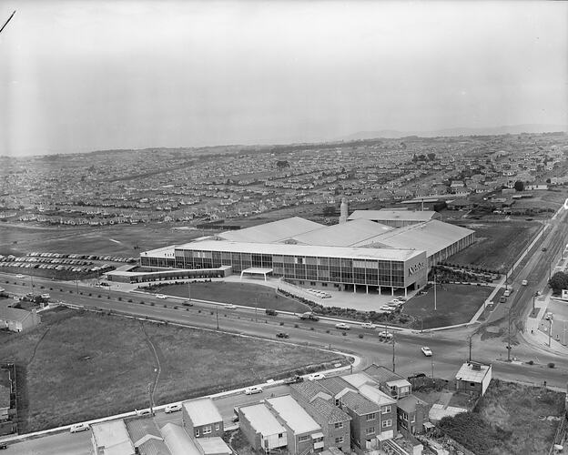 Nicholas Pty Ltd, Aerial View of Factory, Chadstone, Victoria, Jan 1959