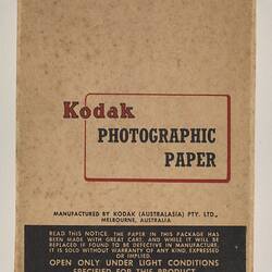 Photographic Paper - Kodak Australasia Pty Ltd, 'Bromide Single Weight F.2', circa 1940s