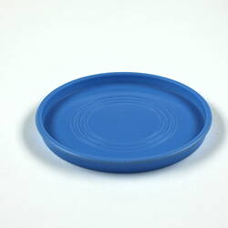 Round blue tray.