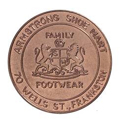 Medal - Armstrong Shoe Mart, Frankston, Victoria, Australia, 1977