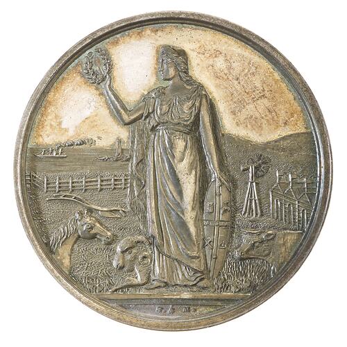 Medal - Royal Agricultural Society of Victoria Silver Prize, 1900 AD
