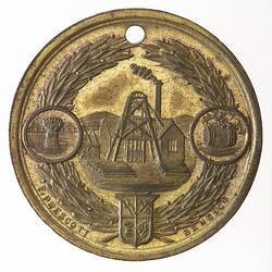 Medal - Bendigo Miners and Engine Drivers Exhibition, 1896 AD