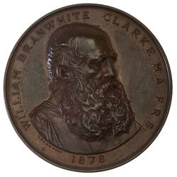 Medal - William Branwhite Clarke, Royal Society of New South Wales, Australia, 1881