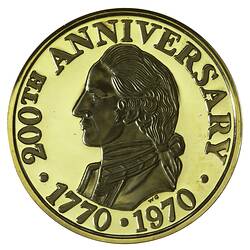 Medal - Captain James Cook Bicentenary, Matthey Garrett Pty Ltd, Australia, 1970