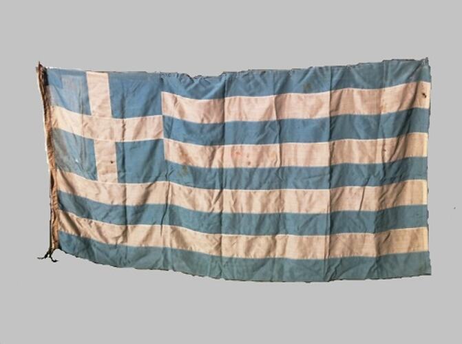 Flag - Greece (Light Blue), Dr Constantine Kyriazopoulos, Consul For Greece, Melbourne, 1920s