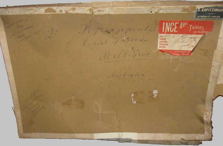 Greek Consul uniform box lid