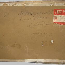 Box Lid - Honorary Consul For Greece, Dr Constantine Kyriazopoulos, Melbourne, 1921-23