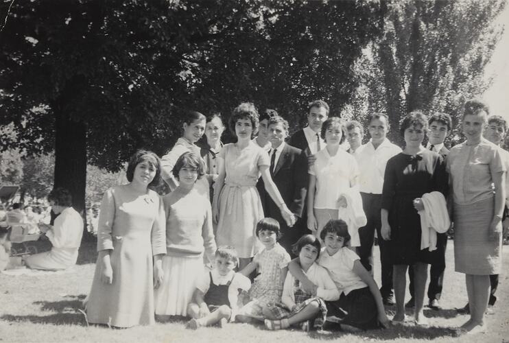 Spiropoulos Family & Friends, Moomba Festival, Shrine of Remembrance, Melbourne, 1965