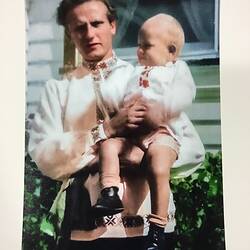 MM 154078, Digital Photograph - Alexander & John Alexander Kazuro Wearing Belarussian Shirts, Melbourne, 1954 (MIGRATION), Image, Proposed