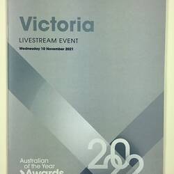 Booklet - Australian of the Year Victoria Awards, 2022