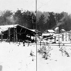 Negative - Neerim District Timber Mill Under Snow, Victoria, circa 1910