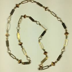 Necklace -  Women's, Gold Geometric Style, Iole Crovetti Marino, Sardinia, Italy 1950s