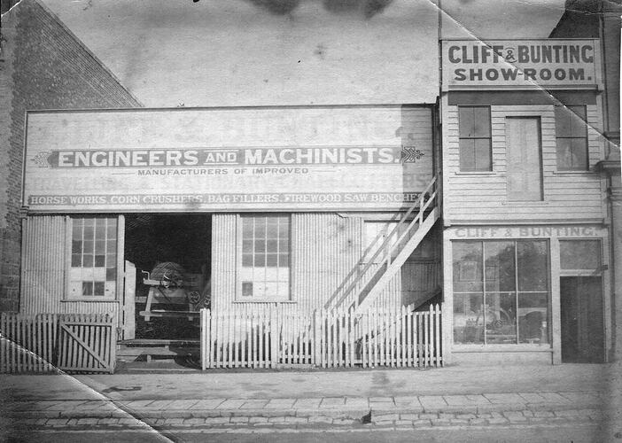Cliff & Bunting, 'Engineers & Machinists', Showrooms, North Melbourne, circa 1890