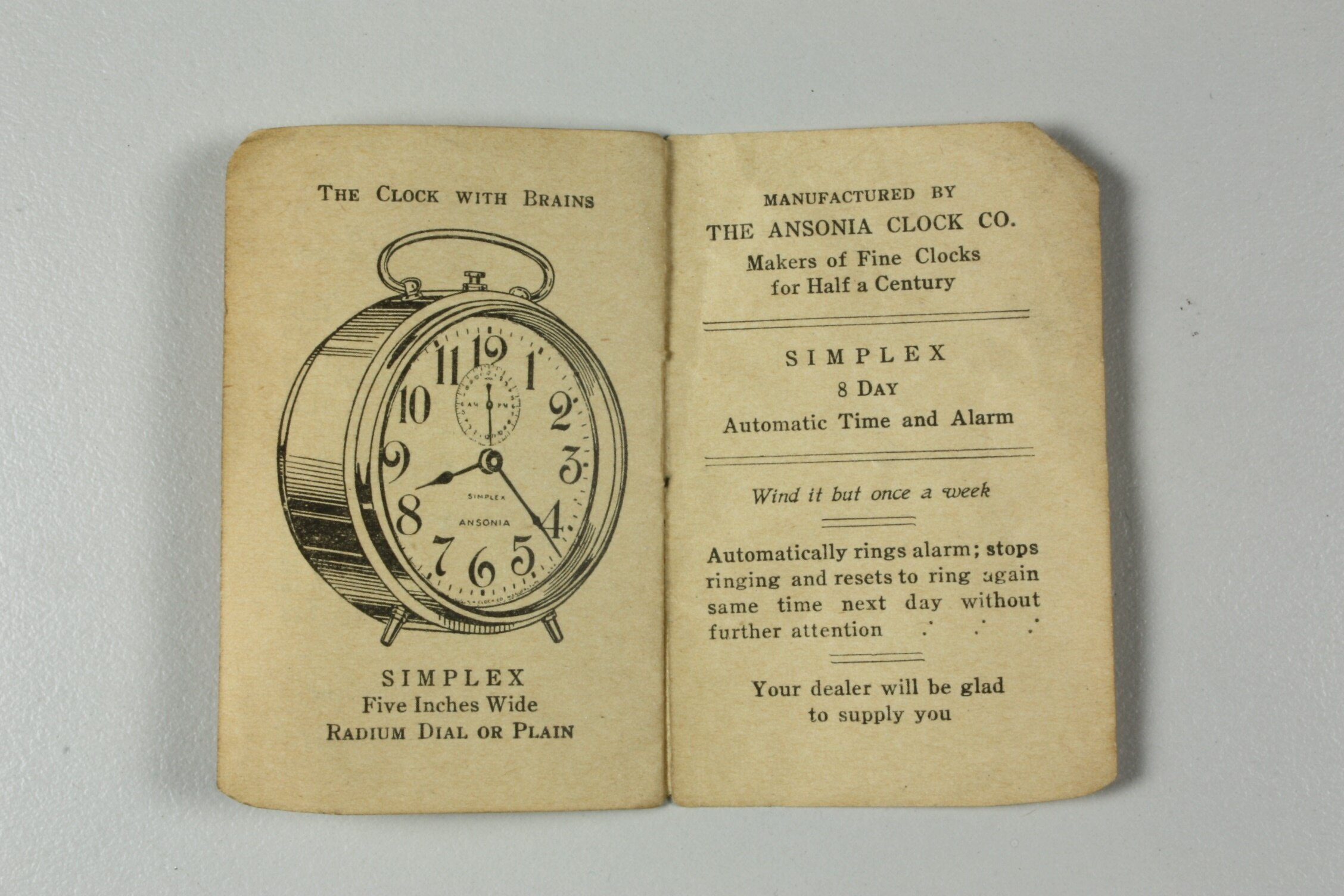 (15)置き掛け時計ANSONIA U、S、A  CLOKCO NEW YORK ANSONIA Clock Co. New York Mantel Clock Early 1900's Antique