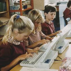 Digital Photograph - Laptop Lessons, Batlow Central School, NSW, 1992