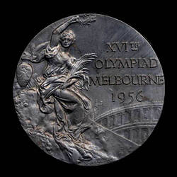 Medal - Olympic Prize, Trial Obverse, Melbourne Olympic Committee, Victoria, Australia, 1956