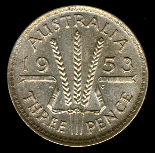 Australia, 3 Pence, Obverse