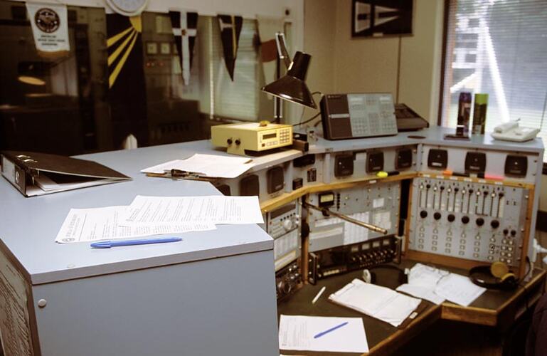 Operator's console. Melbourne Coastal Radio Station, Cape Schanck, Victoria