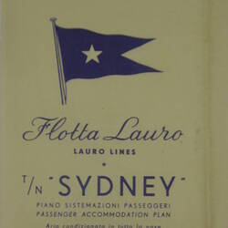 Accommodation Plan - T/N Sydney, Flotta Lauro Lines (cover)