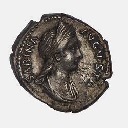 Coin - Denarius, Emperor Hadrian for Sabina, Ancient Roman Empire, 128-137 AD