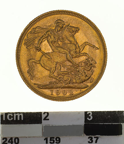 Coin - Sovereign, Western Australia, Australia, 1902, photographed by Museums Victoria