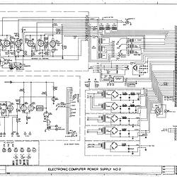 Schematic Diagram - CSIRAC Computer, 'Electronic Computer Power Supply No. 2', B21057, 1948-1955
