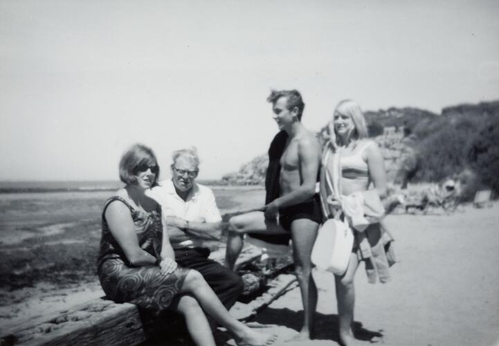 Digital Photograph - Family & Friends Holidaying at Barwon Heads, circa 1966