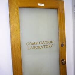 Photograph - Computation Laboratory, University of Melbourne, Original Door, 1956 - 1964