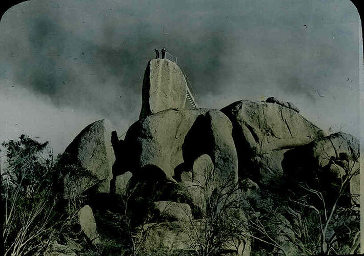 Lantern Slide - The Monolith, Mt Buffalo, Victoria, 1940. [BA 1989]