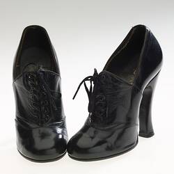 Shoes - Paragon, high heel, black, 1930s
