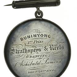 Medal, Highland Society Buninyong, 1860