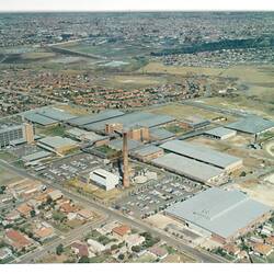 Photograph - Kodak Australasia Pty Ltd, Aerial View of the North-East Aspect of the Kodak Factory, Coburg, circa 1965