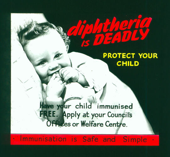 Lantern Slide - 'Diphtheria is Deadly'