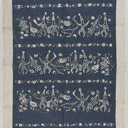 Tea Towel - Human Figures & Animals, circa 1950s