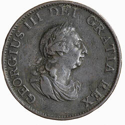 Coin - Halfpenny, George III, Great Britain, 1799