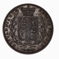 Coin - Halfcrown, Queen Victoria, Great Britain, 1845 (Reverse)