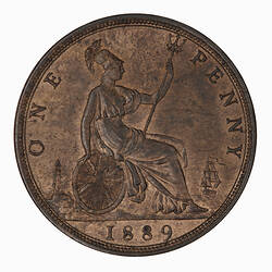 Coin - Penny, Queen Victoria, Great Britain, 1889 (Reverse)