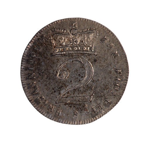 Coin - Twopence, George III, Great Britain, 1818 (Reverse)