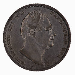 Coin - Sixpence, William IV, Great Britain, 1835 (Obverse)