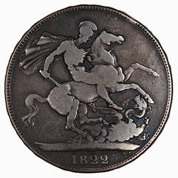 Coin - Crown,  George IV, Great Britain, 1822 (Reverse)