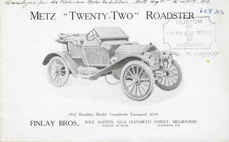 Finlay Bros. Metz Roadster