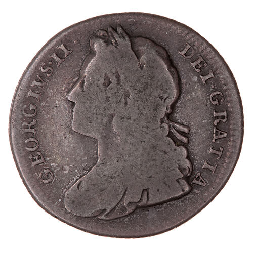 Coin - Shilling, George II, Great Britain, 1727 (Obverse)