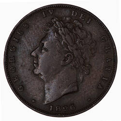 Coin - Farthing, George IV, Great Britain, 1826 (Obverse)