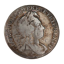 Coin - Sixpence, George I, Great Britain, 1723 (Obverse)